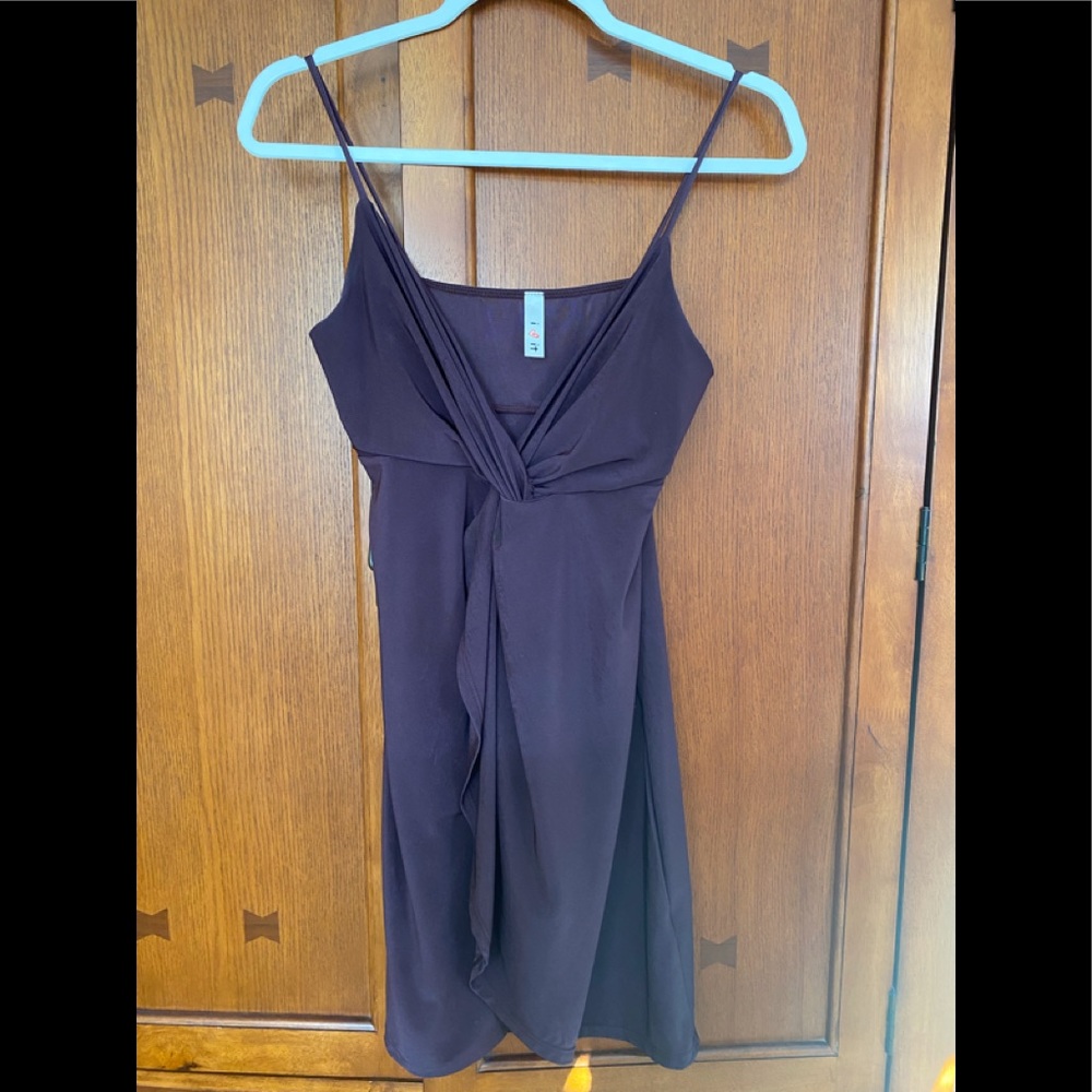 Silky Brown Spaghetti Strap Dress Size M